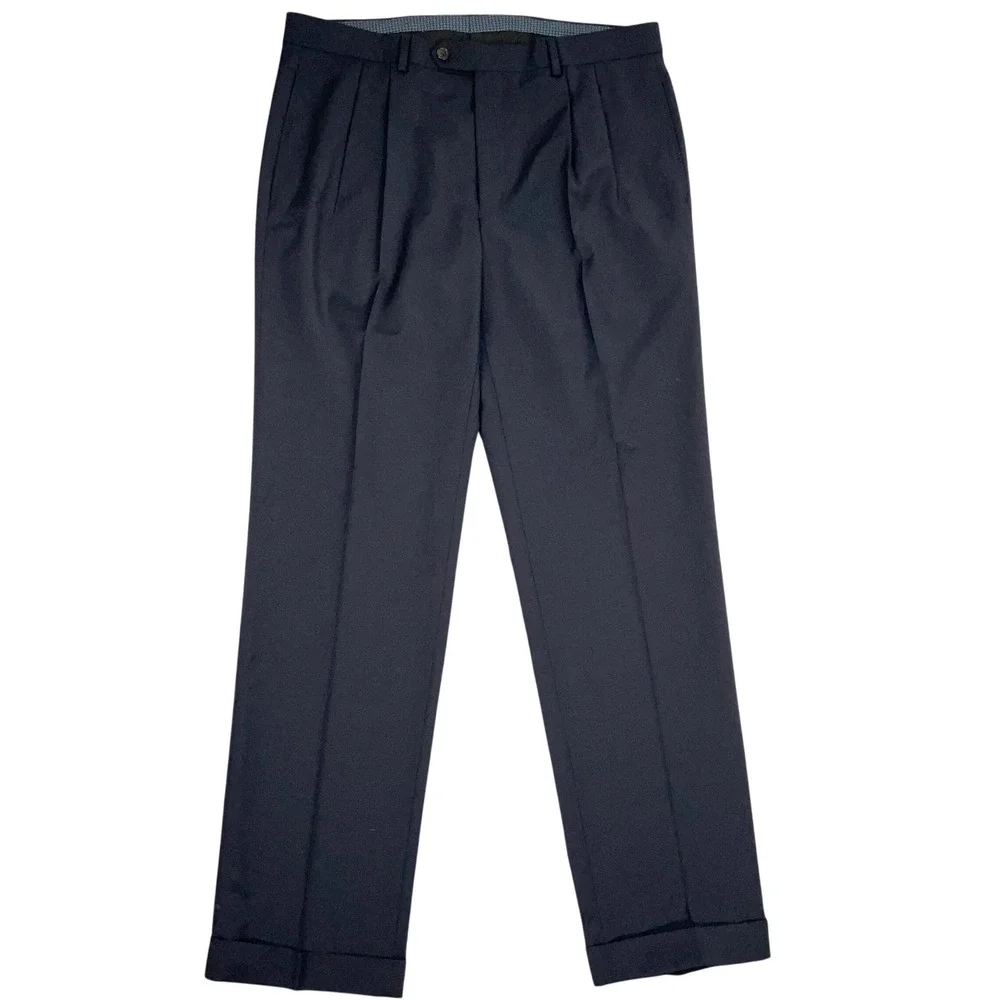 Lauren Ralph Lauren Dress Pants Men 34W 32L Navy Blue High Performance Wool